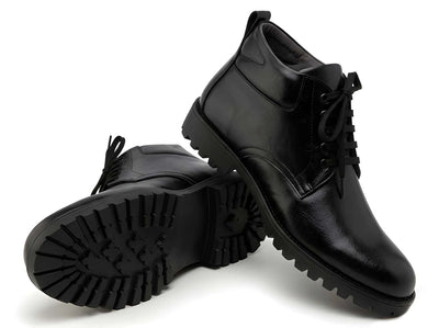Premium Genuine Leather Safety Boots - Steel Toe & Anti-Slip for Men | Heavy Duty Workwear
