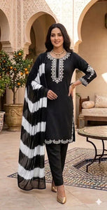 Premium Georgette Anarkali Gown Set - Embroidered Party Wear Dress for Women