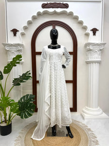 Premium Georgette Anarkali Gown with Sequins for Festive Wear