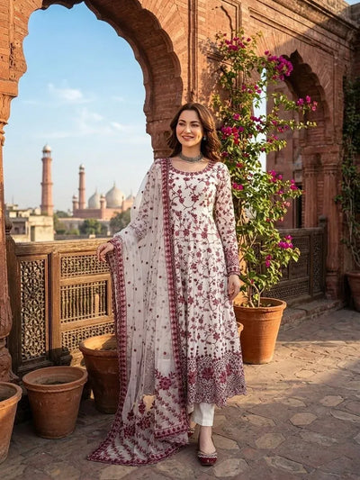 Premium Georgette Anarkali Suit Set - Elegant 3-Piece Festive Wear for Women