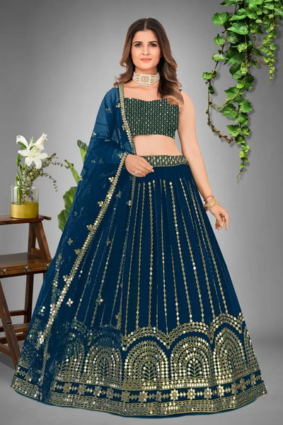 Premium Georgette Lehenga Choli - Festive Party Wear for Women