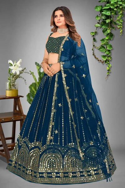 Premium Georgette Lehenga Choli - Festive Party Wear for Women
