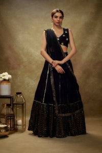 Premium Georgette Lehenga Choli - Heavy Mirror Work Festive Wear