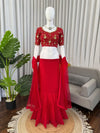 Premium Georgette Lehenga Choli Set - Heavy Sequins Embroidery for Wedding & Festive Wear