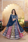 Premium Georgette Lehenga - Elegant Sequins Multi-Panel Festive Wear
