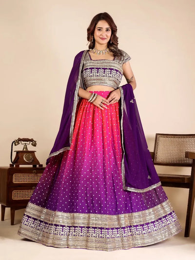 Premium Georgette Lehenga - Sequin Embroidery Wedding Wear for Women