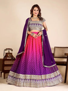 Premium Georgette Lehenga - Sequin Embroidery Wedding Wear for Women