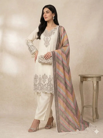 Premium Georgette Palazzo Set - Elegant Sequence Work Festive Wear