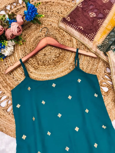 Premium Georgette Salwar Suit Set with Embroidered Detailing - Festive Wear for Women
