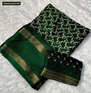 Premium Georgette Saree - Elegant Drape with Matching Blouse for Women