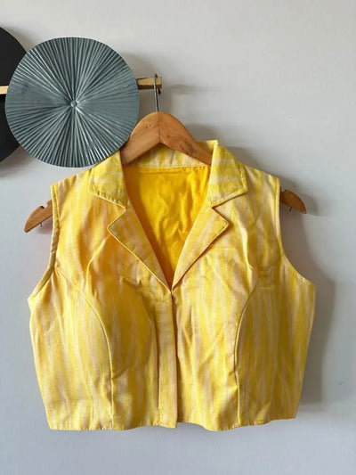 Premium Handcrafted Ikkat Cotton Blouse - Best Office Wear Special for Women