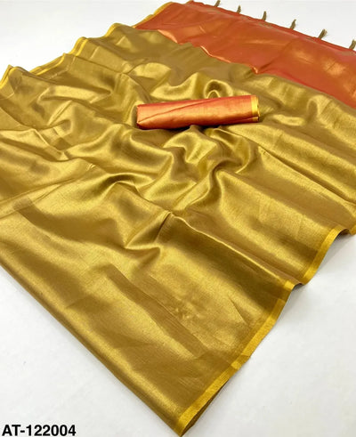 Premium Handloom Tissue Saree - Shimmering Elegant Drape for Festive Prep