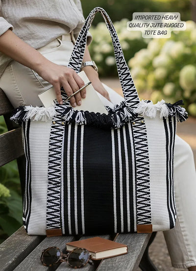 Premium Heavy Jute Tote Bag - Spacious & Stylish for Women