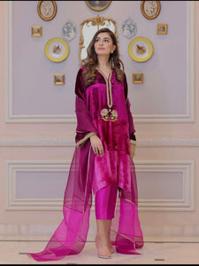 Women Velvet Three Piece Suit for Weddings