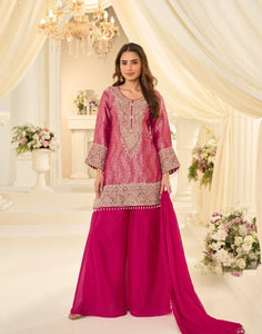 Premium Jacquard Palazzo Suit - Embroidered Festive Set for Her
