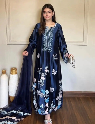 Premium Jura Silk Salwar Suit - Festive Wear for Women