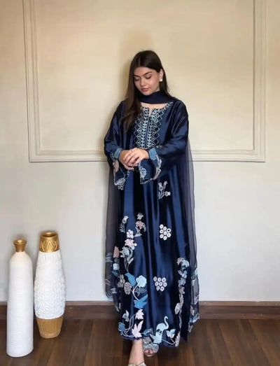 Premium Jura Silk Salwar Suit - Festive Wear for Women