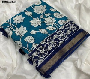Premium Kalamakari Cotton Saree - Soft & Lightweight Daily Wear