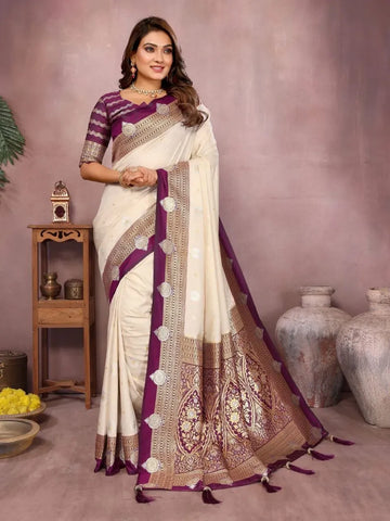 Premium Kalamkari Silk Saree with Zari Border for Women