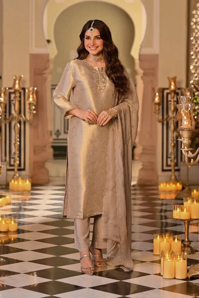 Premium Kanjivaram Silk Kurta Set with Dupatta - Luxury Embroidery Festive Wear