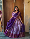 Premium Kanjivaram Silk Lehenga Set - Elegant Zari Weaving Festive Wear for Women