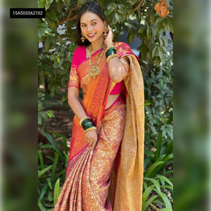 Premium Kanjiveram Silk Saree for Women | Zari Woven Design