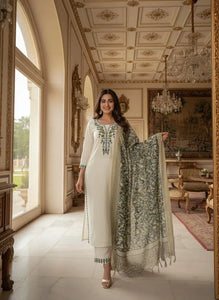 Premium Khadi Cotton Kurti Set - Elegant Embroidery for Women | S-3XL