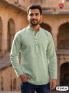 Premium Khadi Linen Short Kurta - Breathable Festive and Casual Wear for Men