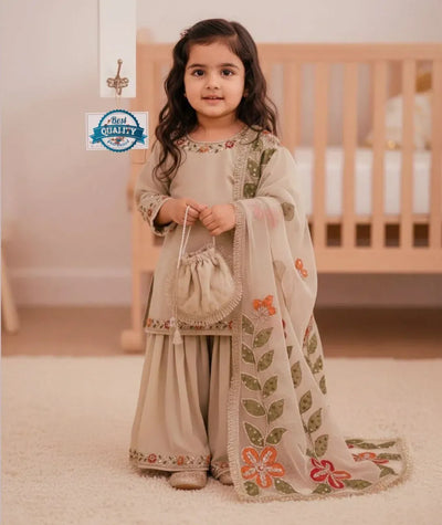 Premium Kids Sharara Set - Heavy Embroidery for Festive Wear