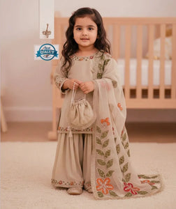 Premium Kids Sharara Set - Heavy Embroidery for Festive Wear