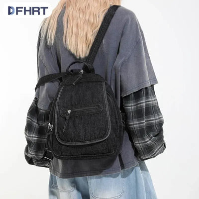 Premium Lady Denim Backpack - Chic & Durable for Women
