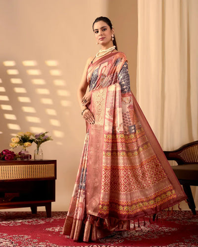 Premium Lichi Silk Saree - Elegant Festive Wear with Designer Blouse