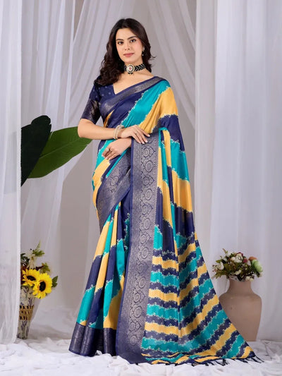 Premium Lichi Silk Saree with Elegant Patola Patterns for Women