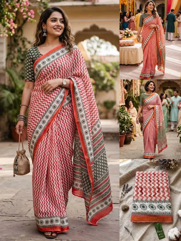 Premium Lyocell Saree - Eco-Friendly Festive Wear Collection for Women
