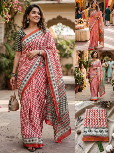 Premium Lyocell Saree - Eco-Friendly Festive Wear Collection for Women