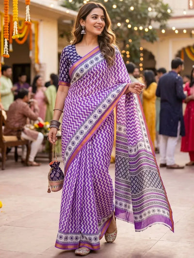 Premium Lyocell Saree - Eco-Friendly Festive Wear Collection for Women