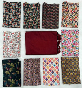 Premium Mal Cotton Saree - 10 Custom Blouse Options for Women's Festive Wear