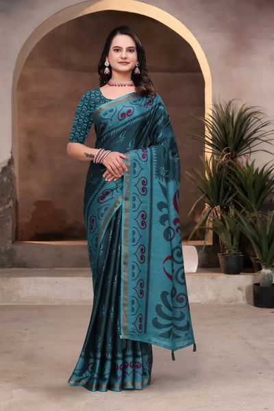 Premium Mal Cotton Saree - Elegant Festive Wear with Designer Blouse