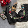 Premium Milan Silk Mirror Work Blouse - Heavy Padded Festive Wear for Women