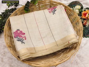 Premium Muga Cotton Saree - Soft Resham Weaving for Festive Wear