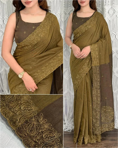 Premium Mulmul Cotton Saree - Handcrafted Festive Wear for Women