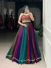 Premium Multi Color Georgette Lehenga with Mirror Work Blouse for Festive Wear