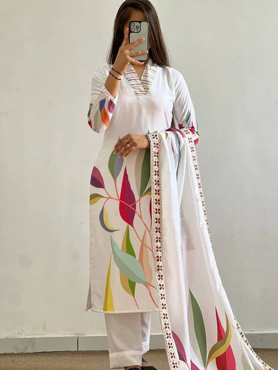 Premium Muslin Cotton Kurti Set with Digital Print Dupatta - Festive Raksha Bandhan Collection
