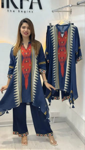 Premium Muslin Cotton Printed Cord Set - Festive Party Wear