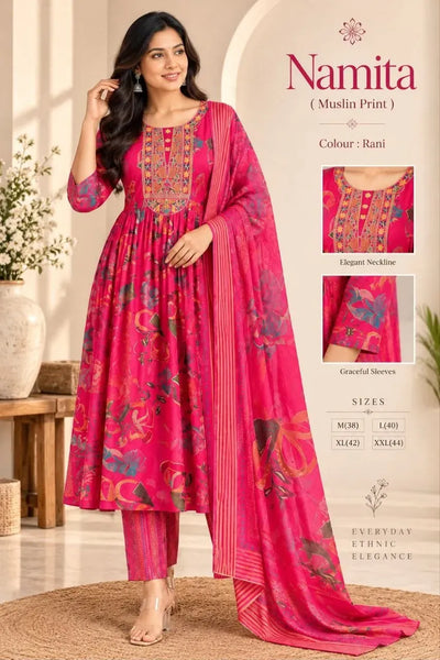 Premium Muslin Suit Set - Trending Festive Wear Kurti for Women