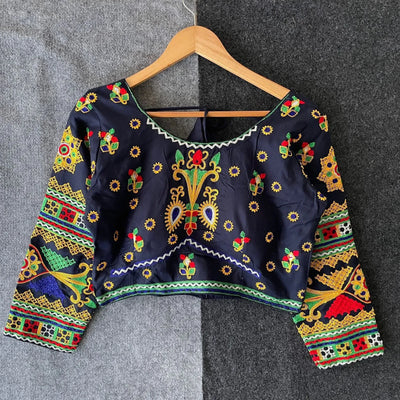 Premium Navratri Special Halter Blouse - Heavy Embroidery Festive Wear