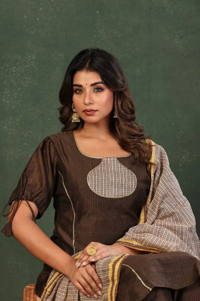 Premium New Arrival Kurti Set - Elegant South Chex Slub for Women