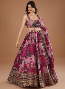Premium Organza Lehenga Choli with Heavy Sequins Embroidery for Festive Wear