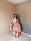 Premium Organza Lehenga with Floral Print and Hand-Worked Blouse - Elegant Festive Wear for Women