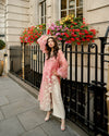 Premium Organza Mirror Work Shrug Set - Elegant 3-Piece Festive Wear for Women
